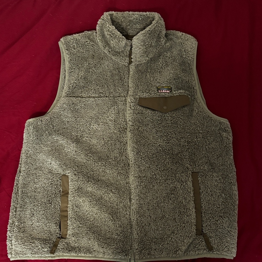 L.L. Bean Green Fleece Vest